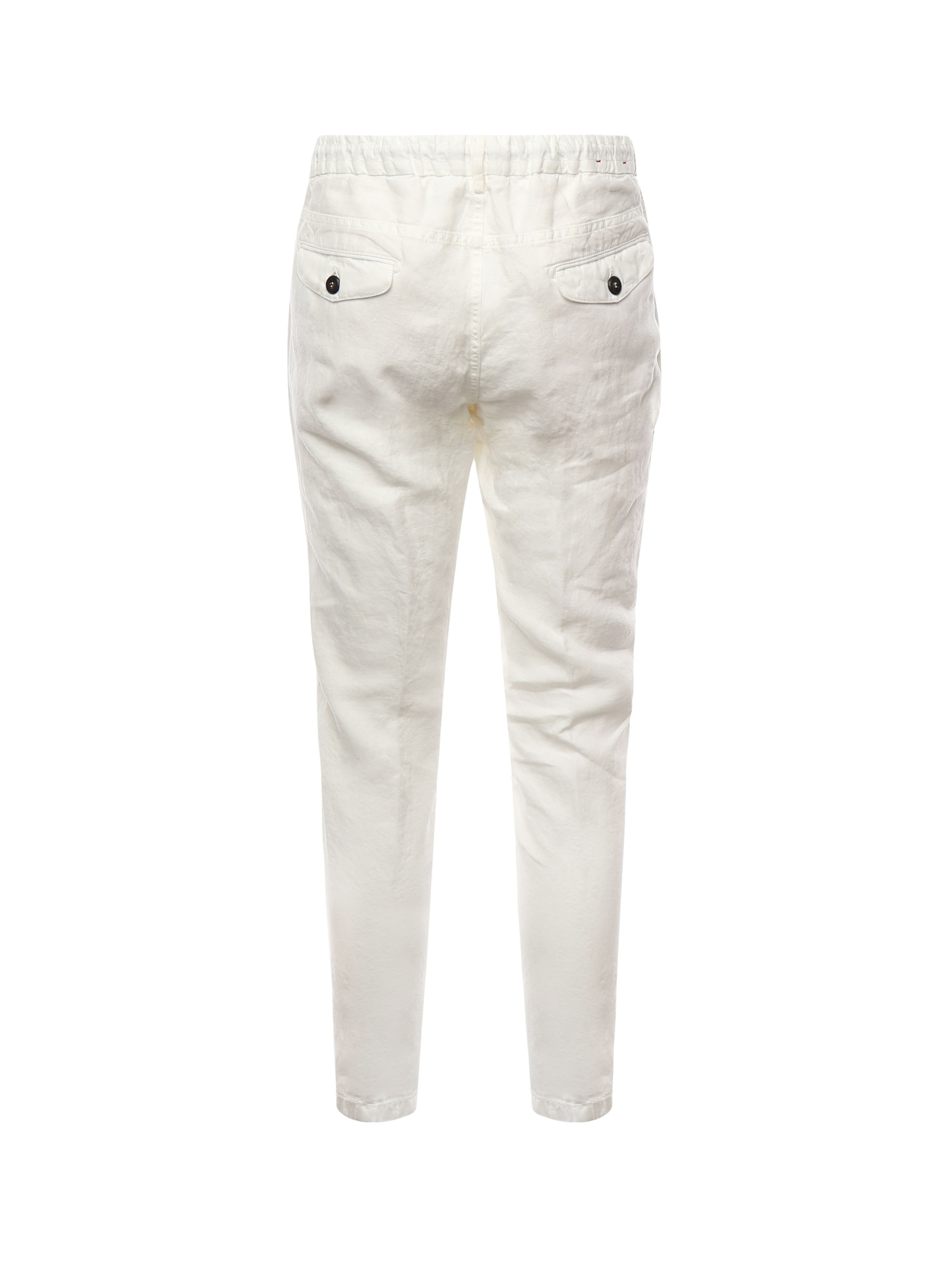 Eleventy Drawstring Casual Pants In White