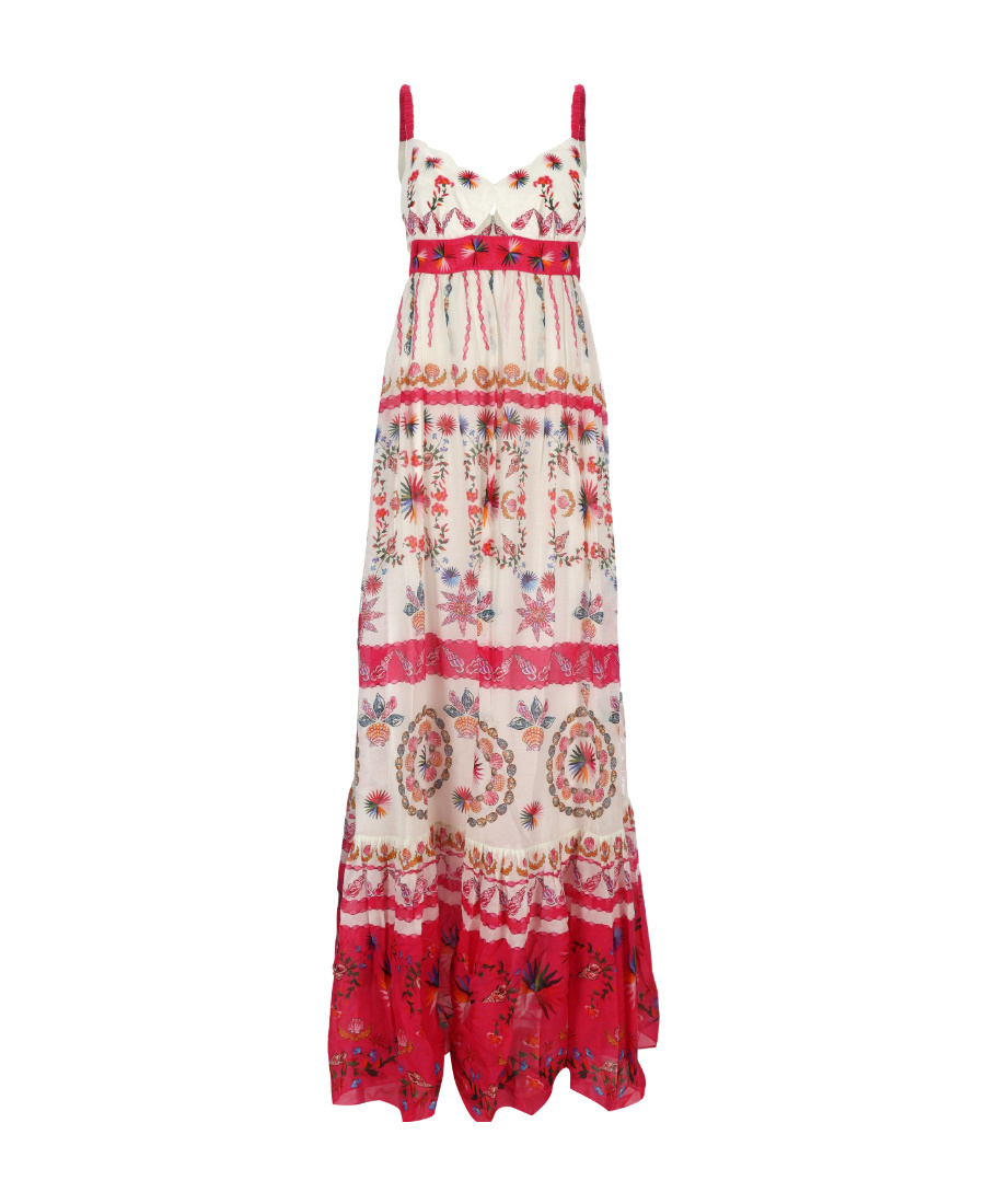 Saloni Geometric-print Maxi Dress In Multicolor