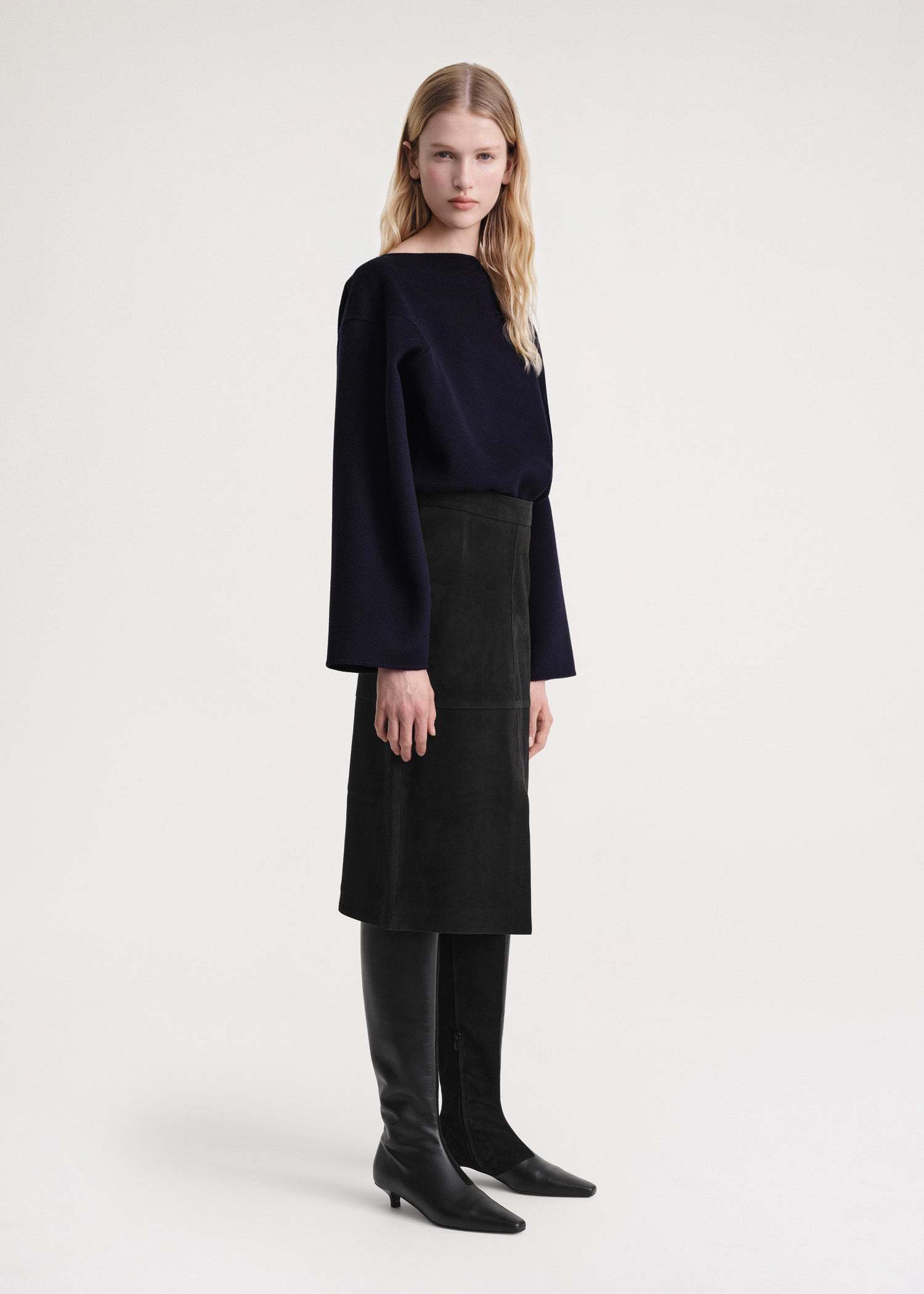 TOTÊME SUEDE MIDI SKIRT