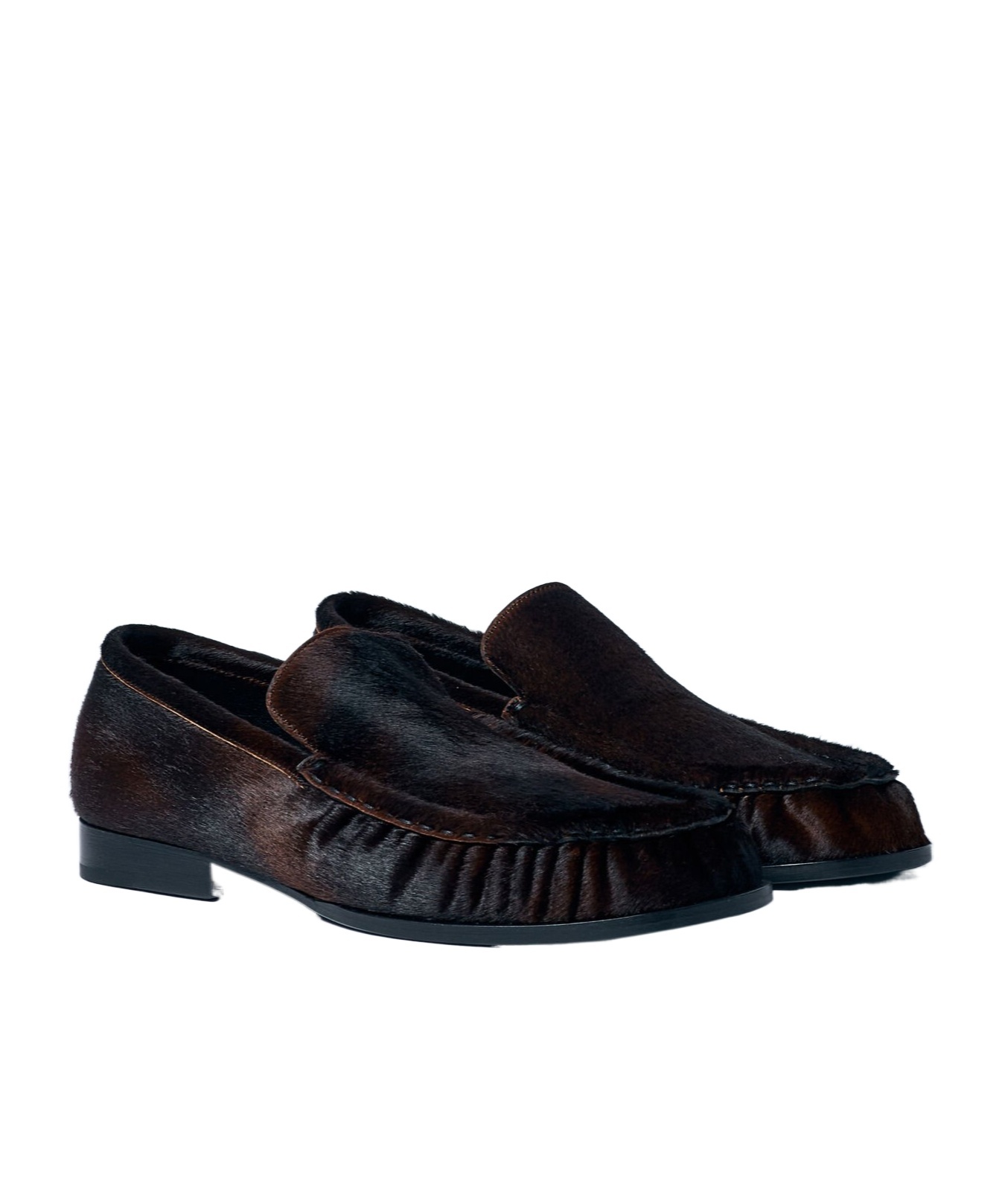 DRIES VAN NOTEN CALF HAIR LOAFERS 