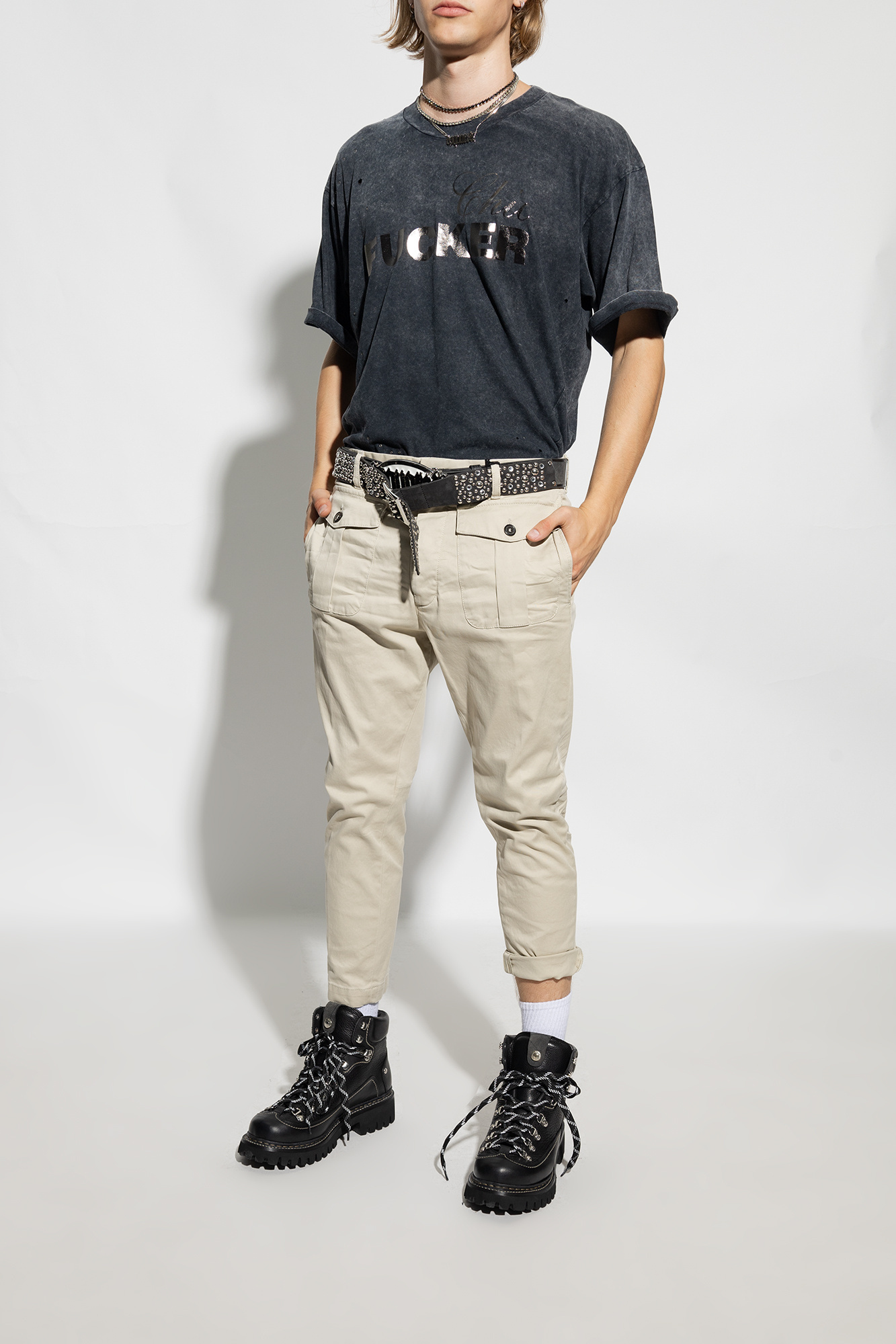 DSQUARED2 DSQUARED2 LACE-UP HIKING BOOTS