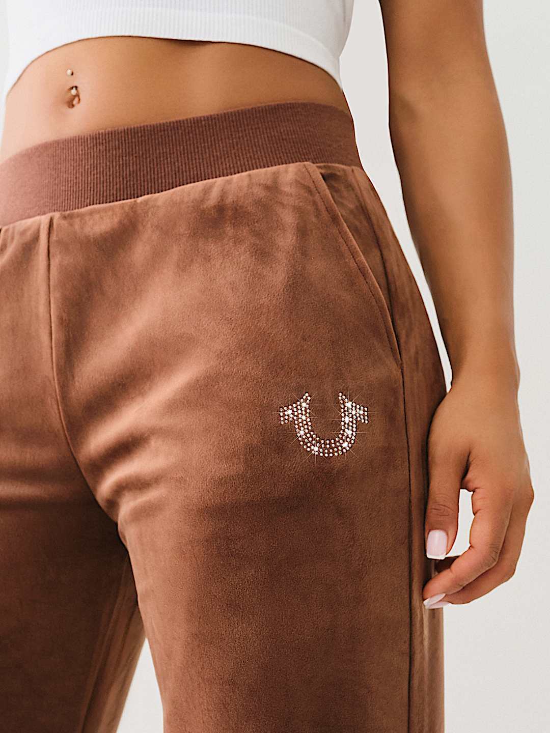 TRUE RELIGION CRYSTAL STRAIGHT LEG SWEAT PANT