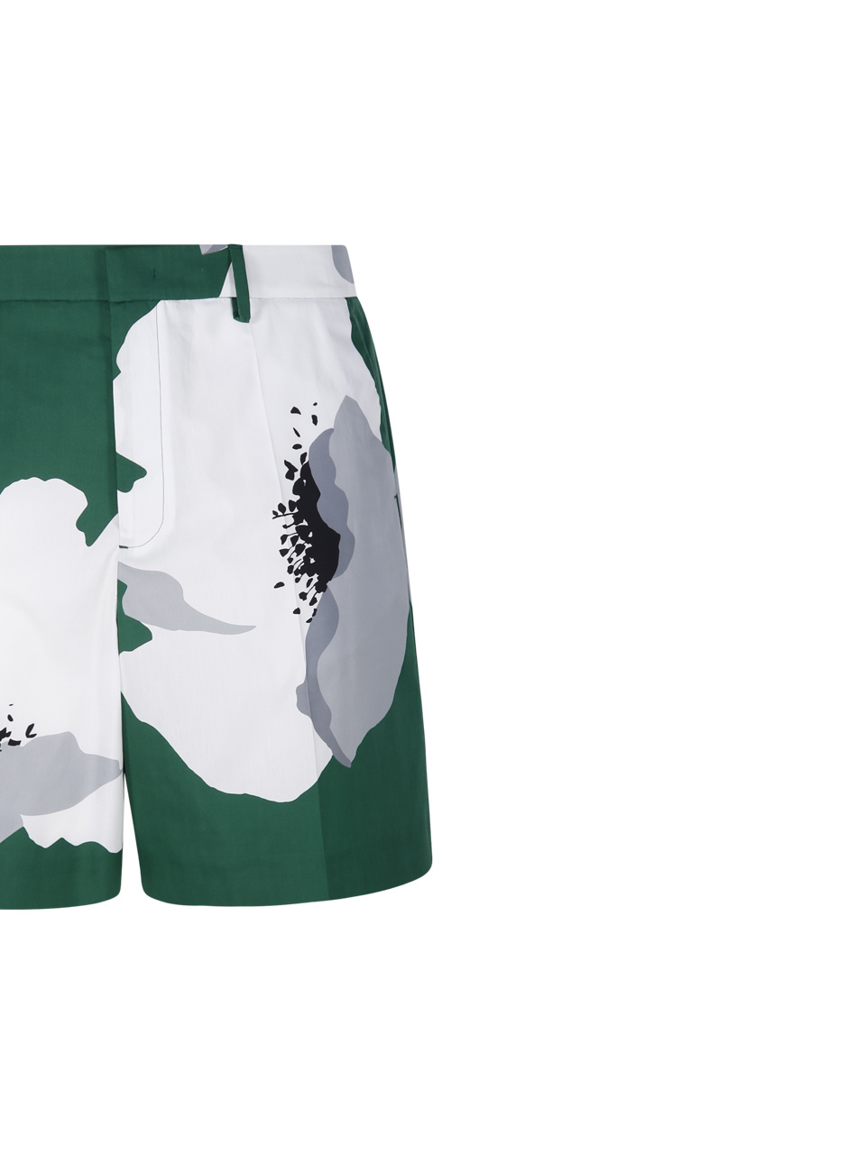 Valentino Garavani Printed Cotton Bermuda Shorts In White