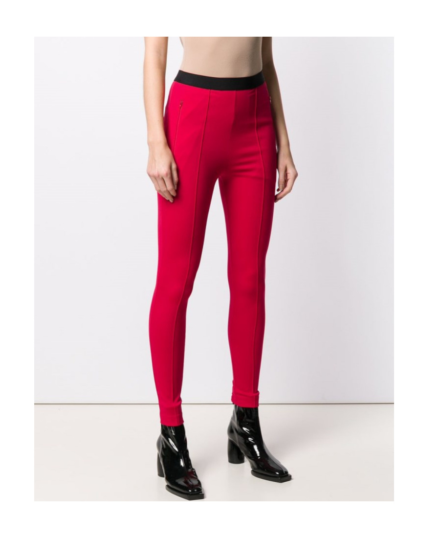 Balenciaga Logo Leggings In Red