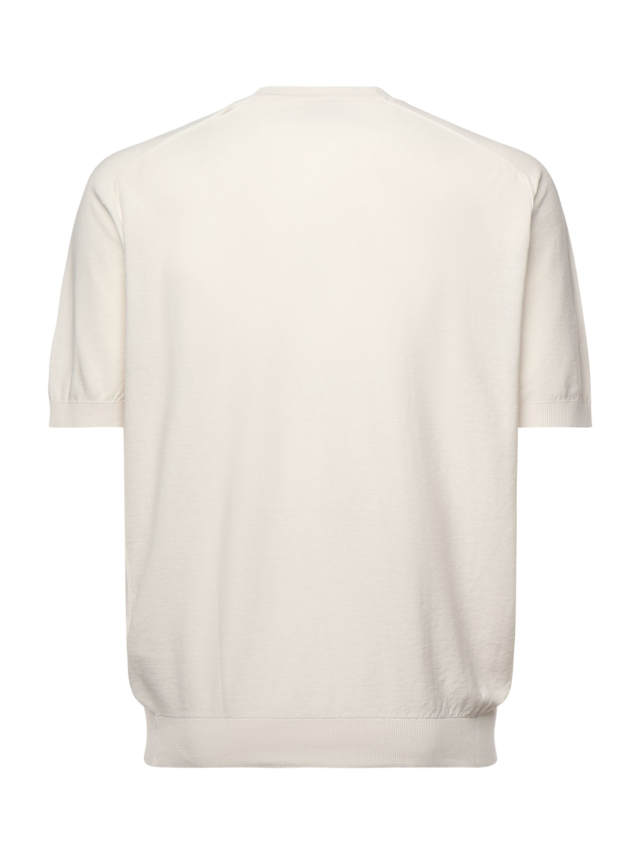 Eleventy Sand Cotton Crew Neck T-shirt In Gray