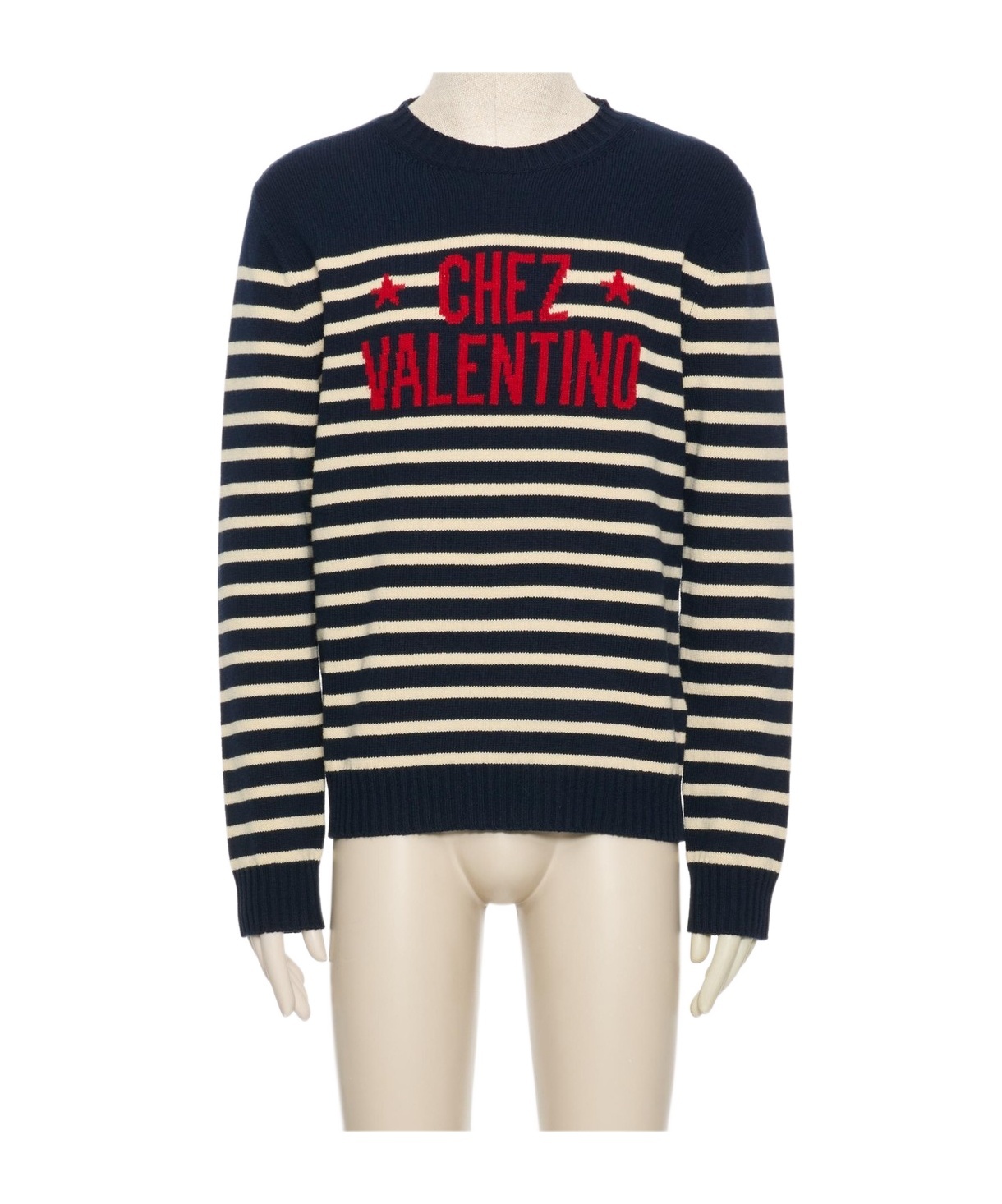 Shop Valentino Wool Sweater With Chez Jacquard Motif In Black