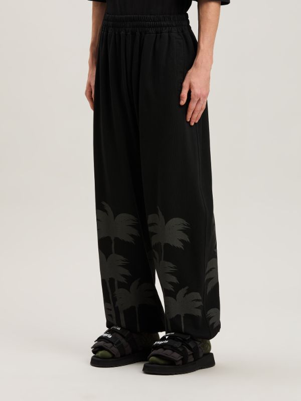 Palm Angels Elastic Waist Sweatpants In Black