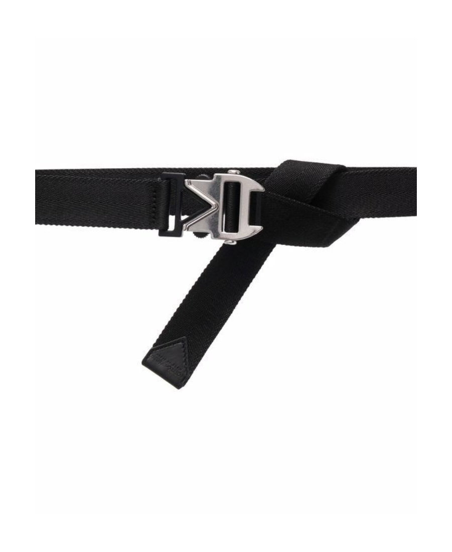 Bottega Veneta Buckle-fastening Thin Belt In Black