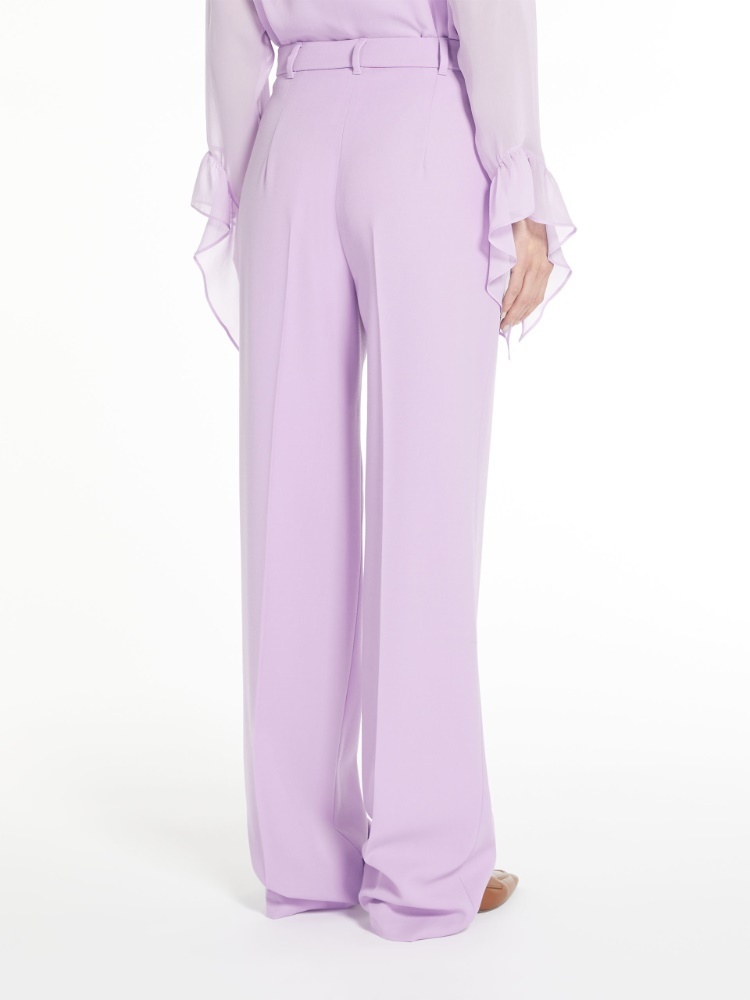 Max Mara Logo Casual Pants In Purple