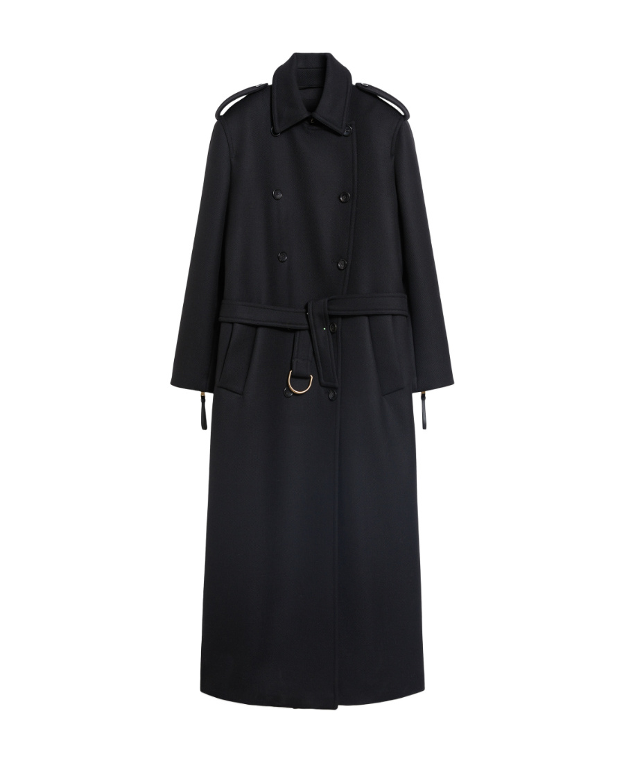 Max Mara Double-breasted Wool Coat In Black