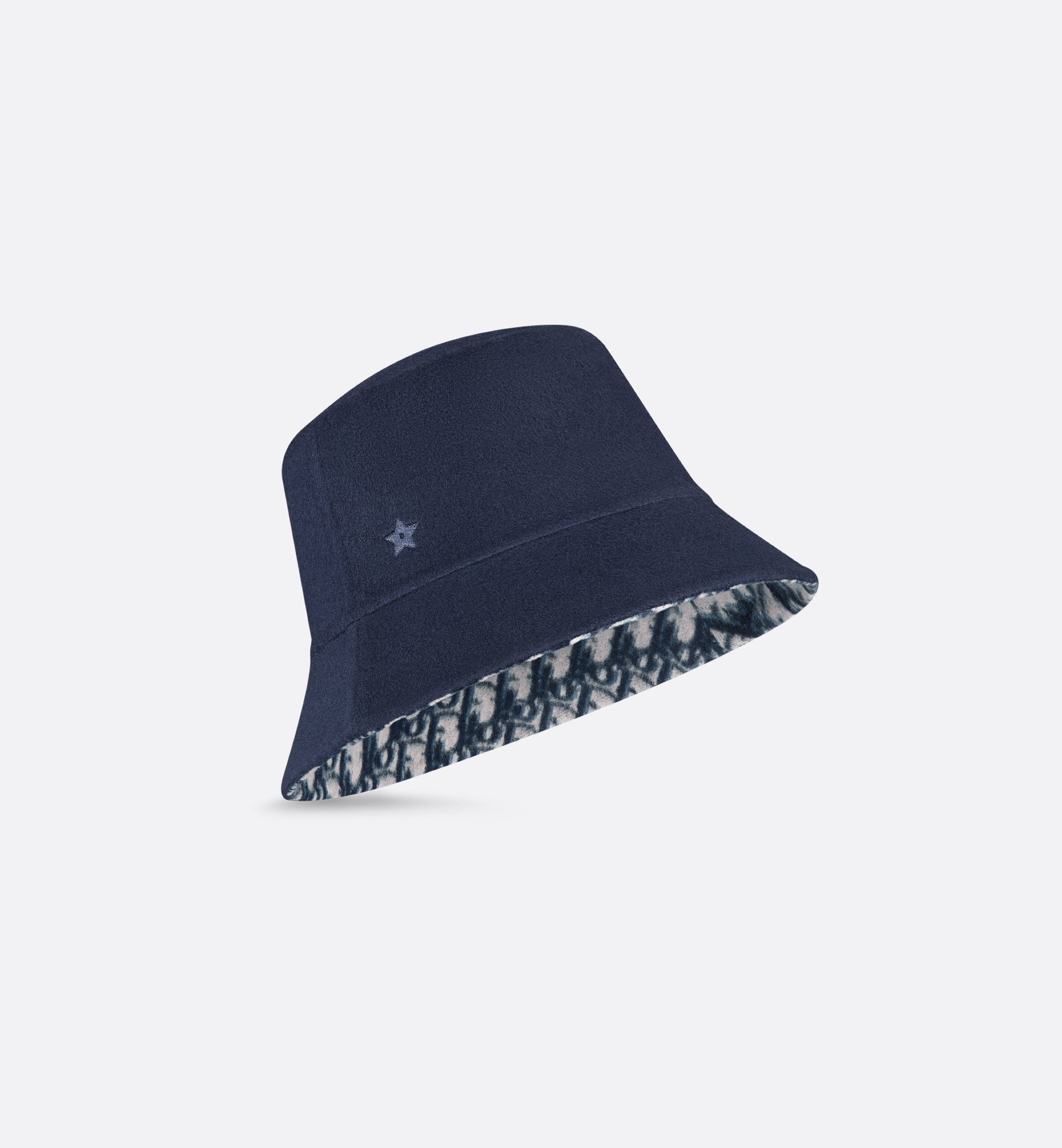 Dior Reversible Teddy-d Small-brim Bucket Hat In Blue