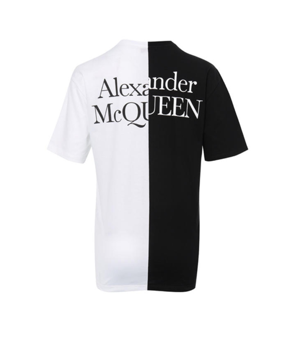 Alexander Mcqueen Logo Round Collar Short-sleeved T-shirt In White