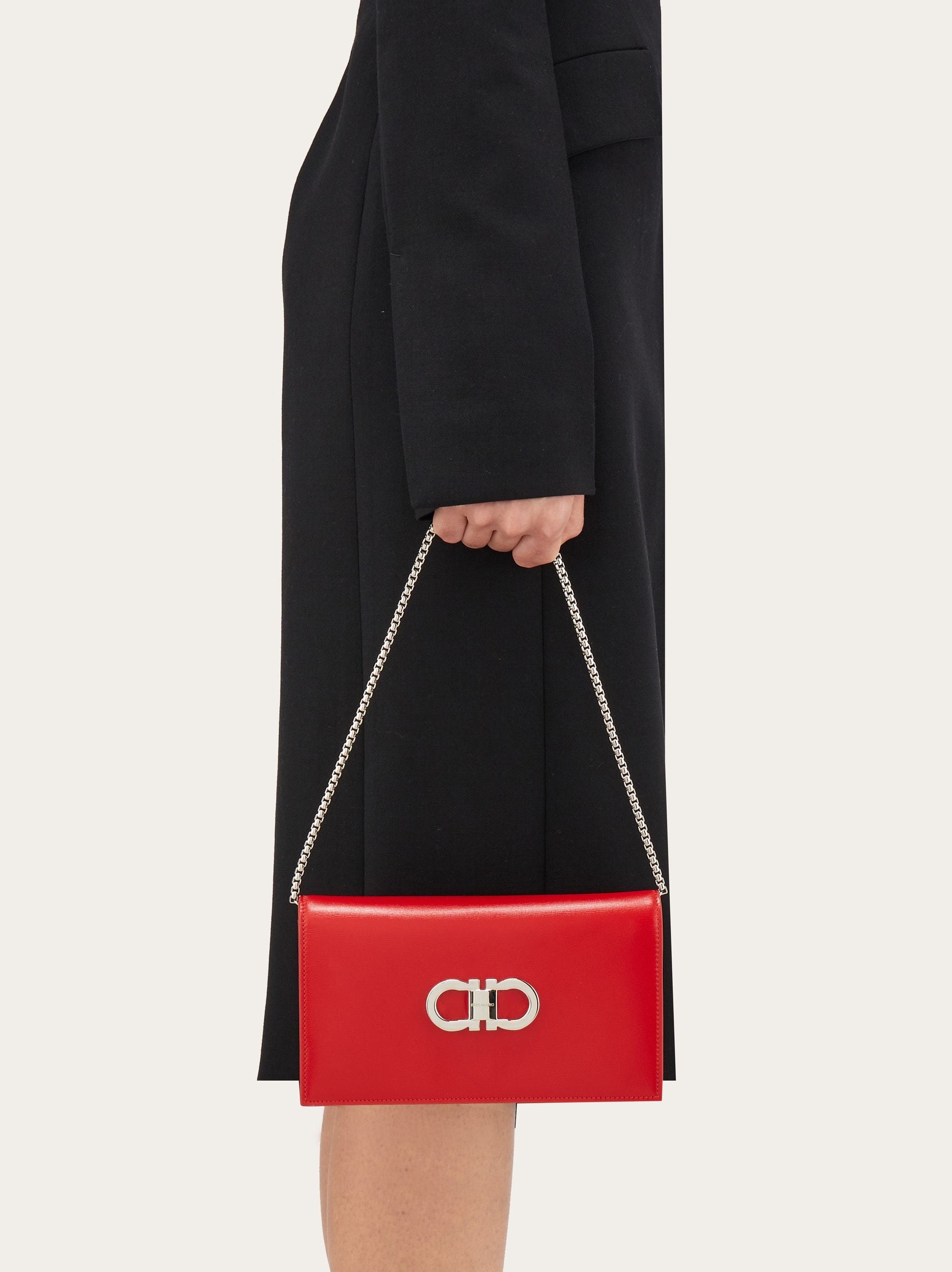 Ferragamo Double Gancini Mini-bag In Red
