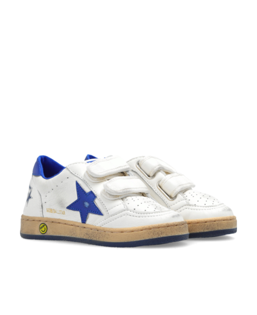 Golden Goose White June Sneakers For Kids With Star And Logo