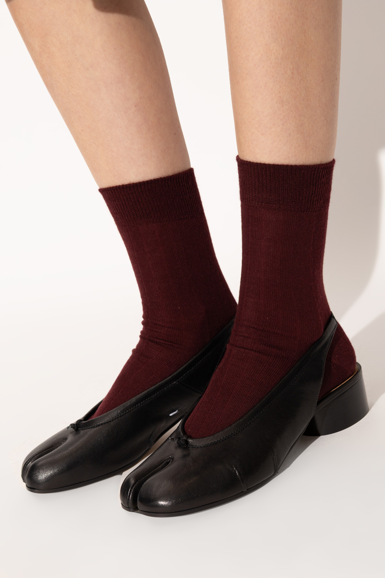 Maison Margiela Tabi Toe Heeled Shoes In Black