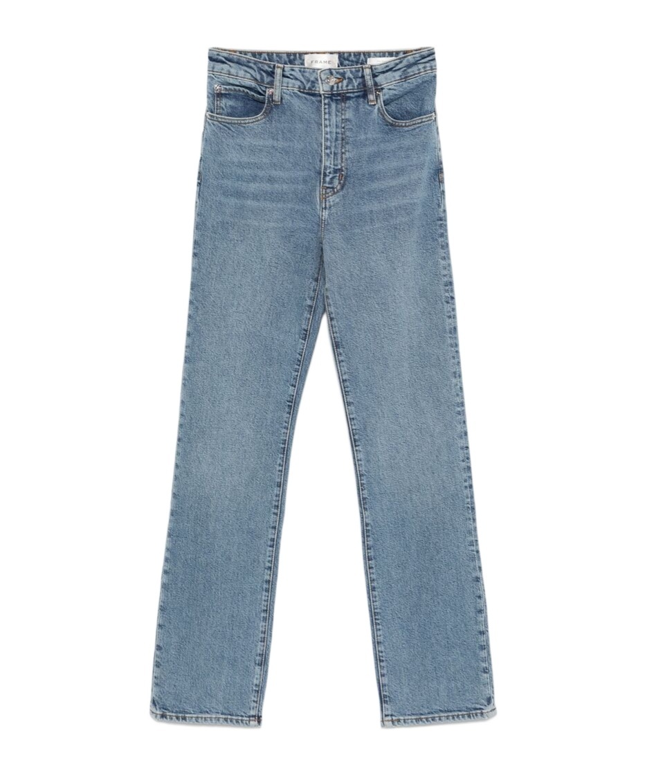 Shop Frame Belt-loop Jeans In Gray