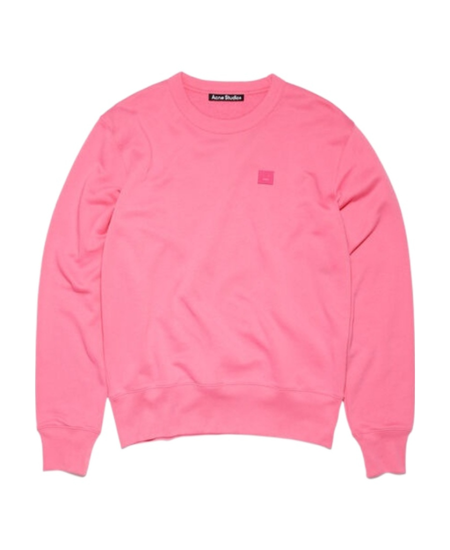 Acne Studios Logo-patch Cotton Sweatshirt In Pink