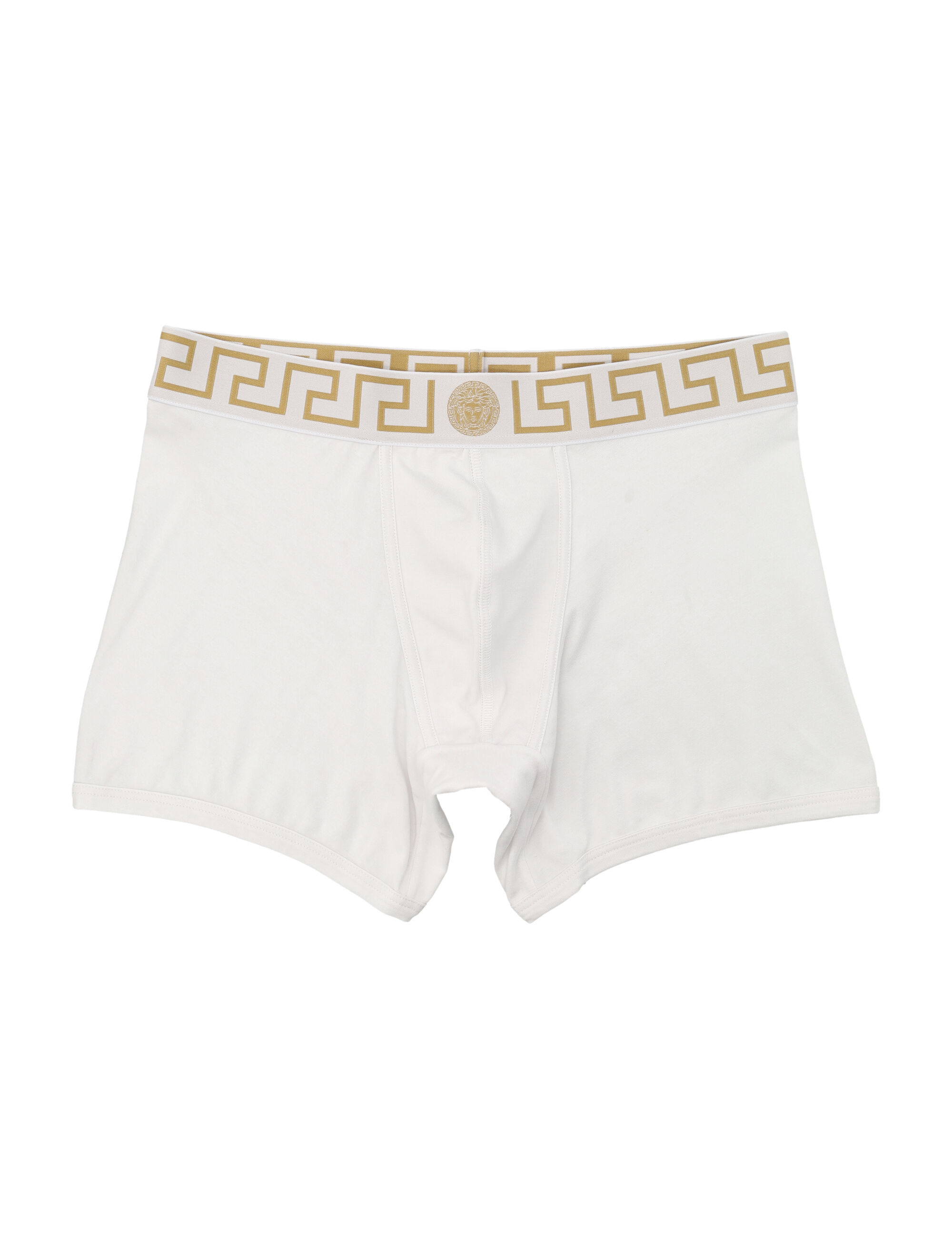 Versace Two-pack White Greca Border Boxer Briefs In White