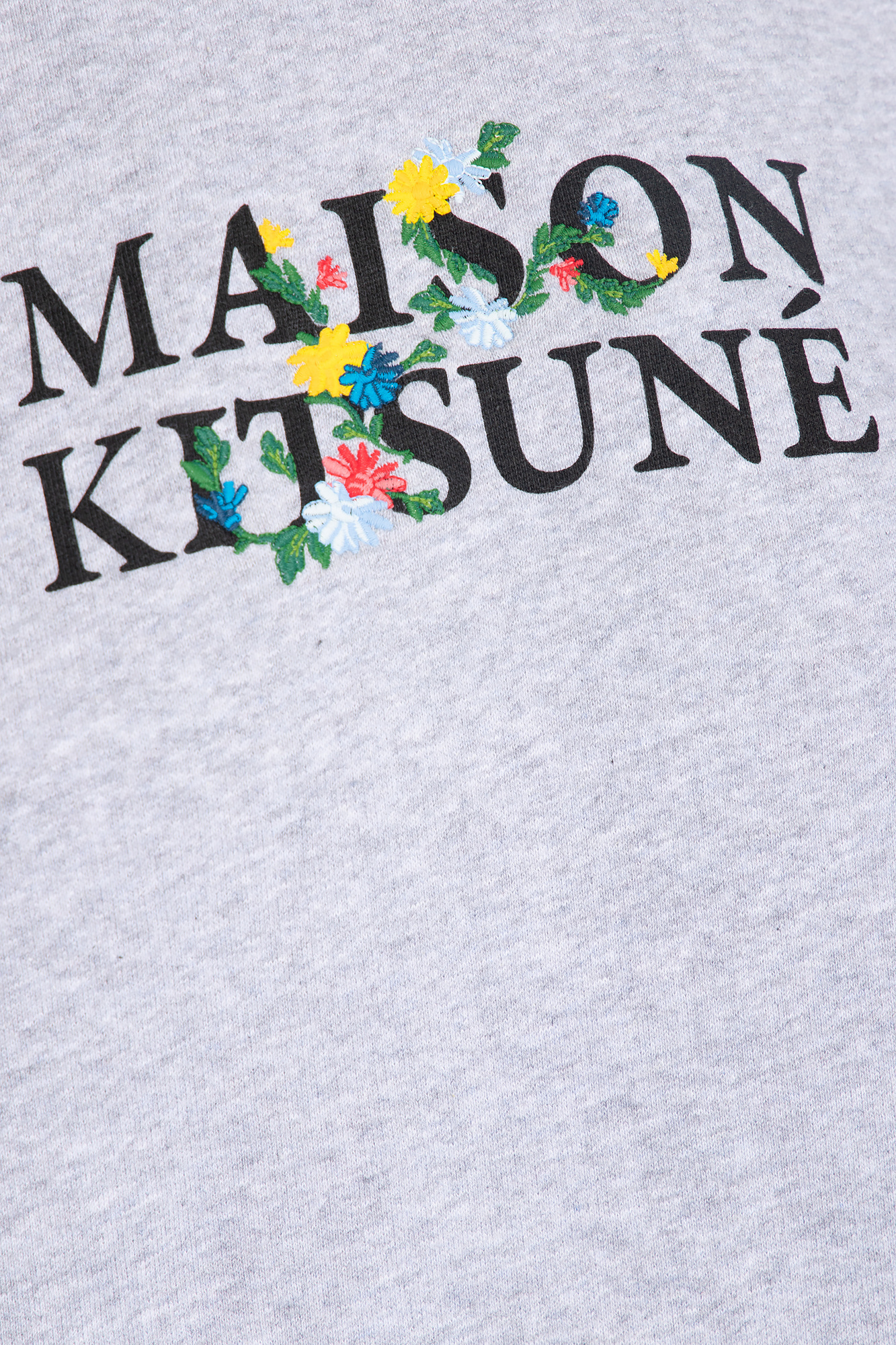 Shop Maison Kitsuné Logo Printed Crewneck Sweatshirt In White
