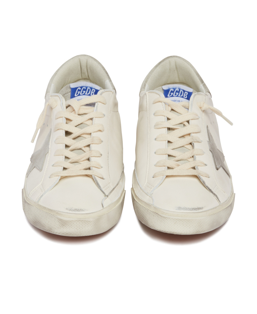 Golden Goose Super Star Leather Sneakers In Nude