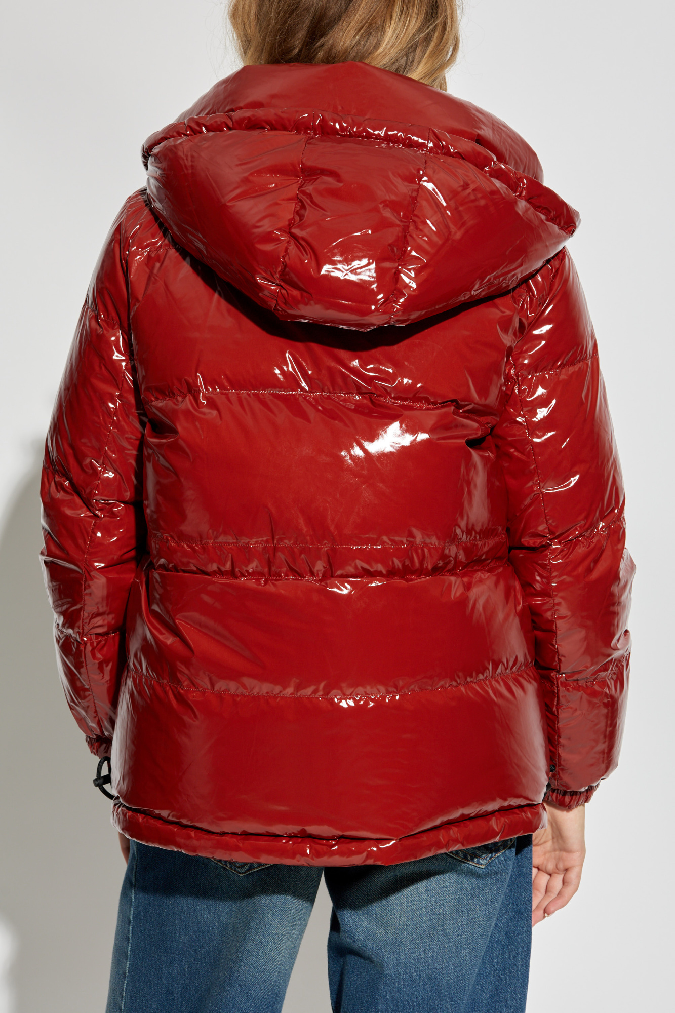 Yves Salomon Reversible Puffer Jacket In Red