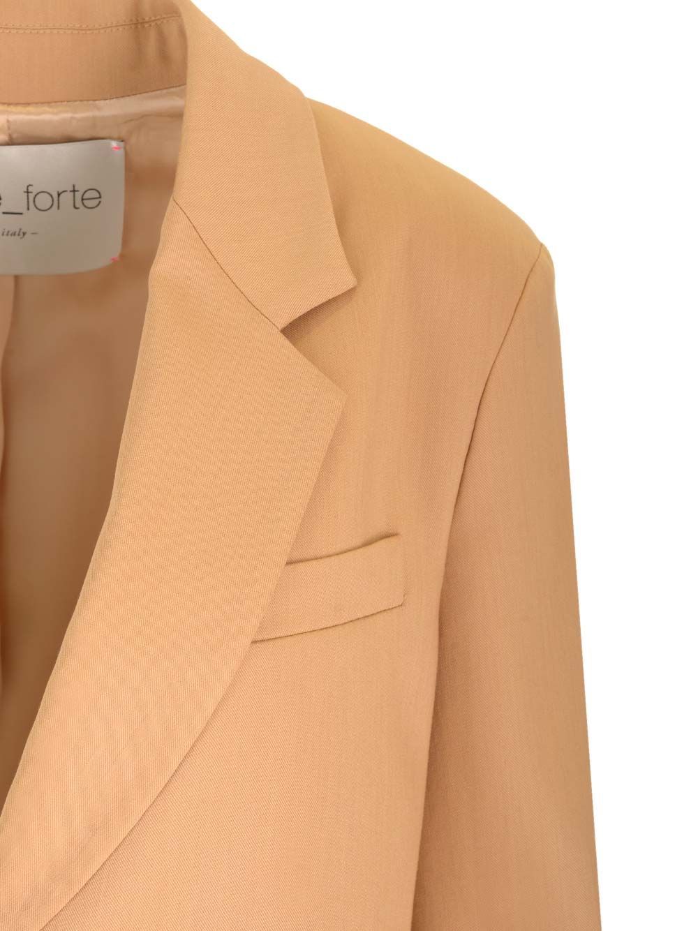 Forte Forte Long-sleeved Suit Jacket In Beige
