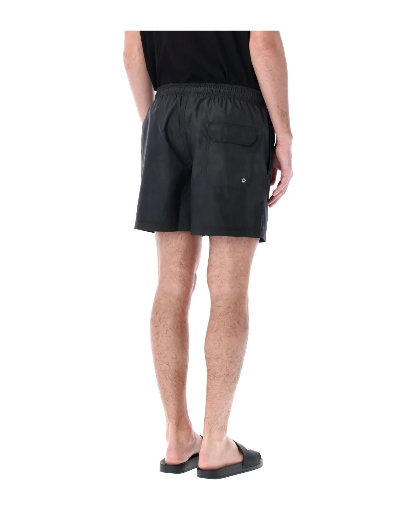 Palm Angels Logo Swim Shorts In Black