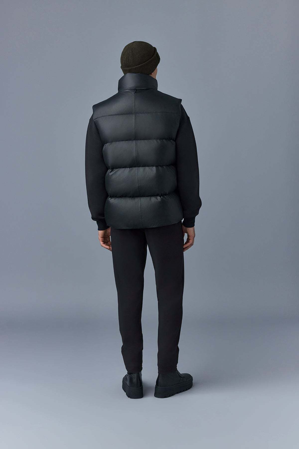 Mackage Quilted Down Vest In Black