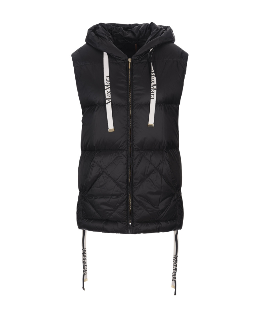 Max Mara Quilted Sleeveless Vest In Black