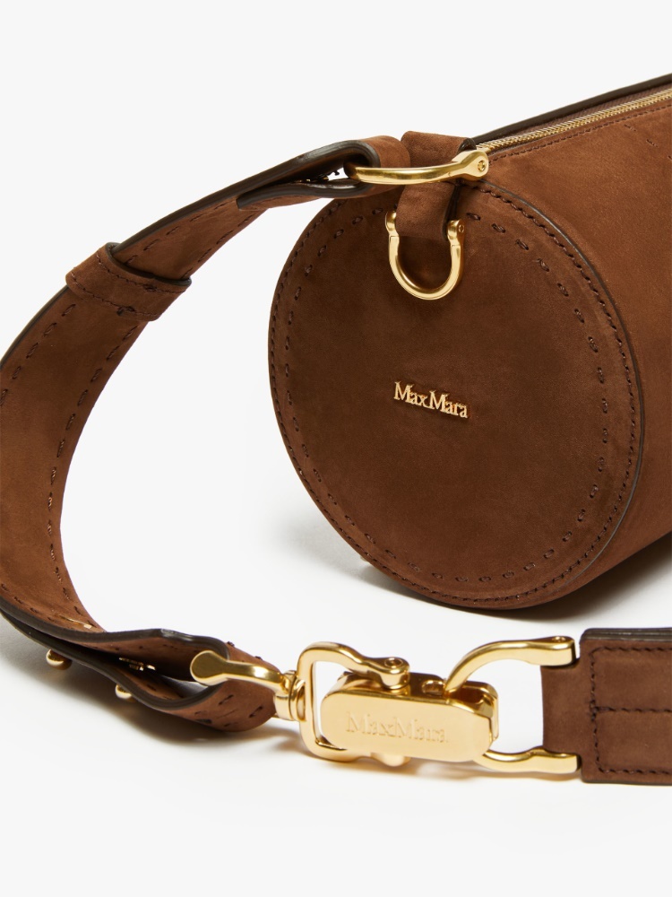 Max Mara Cylindrical Shoulder Bag In Brown