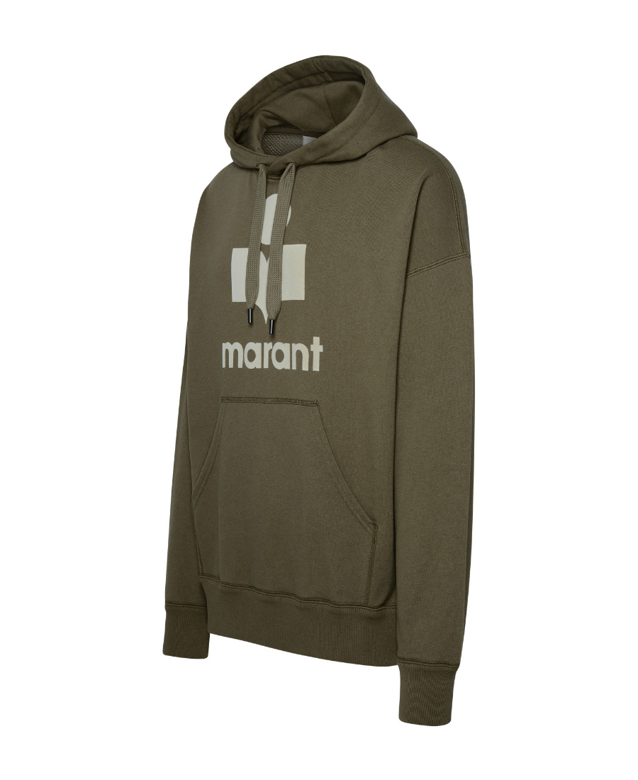 Isabel Marant Sweater Hooded Kangaroo Pocket In Green