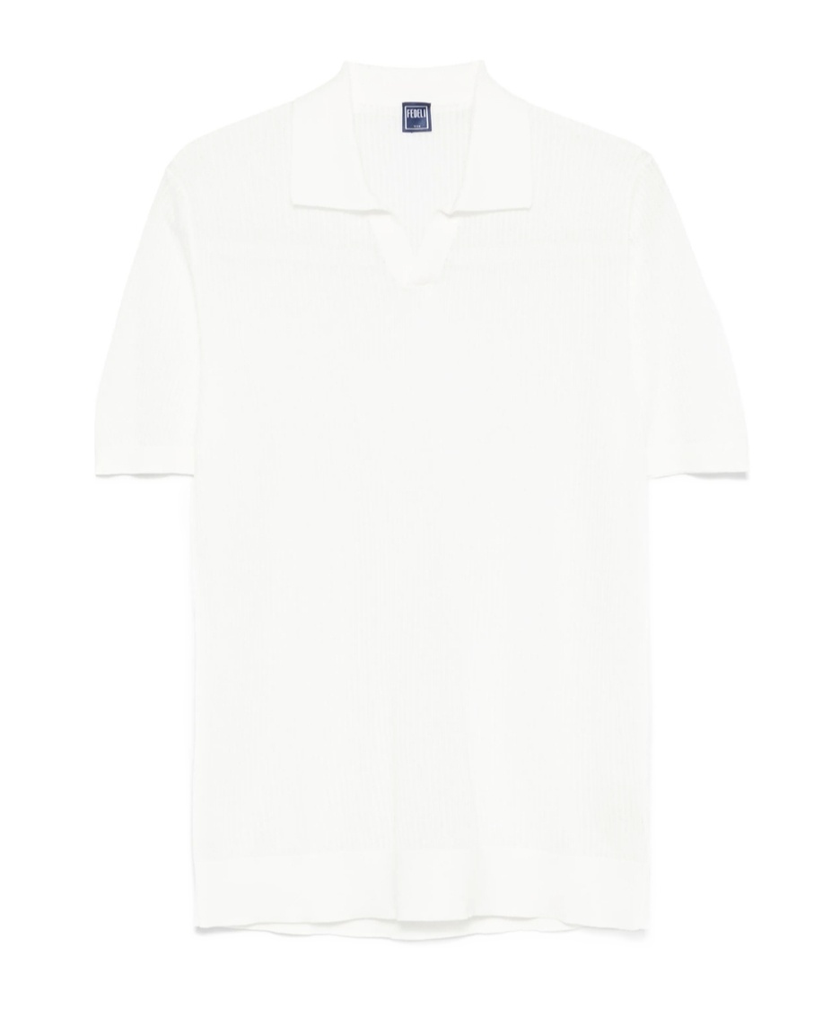 Fedeli Cotton Polo Shirt In White