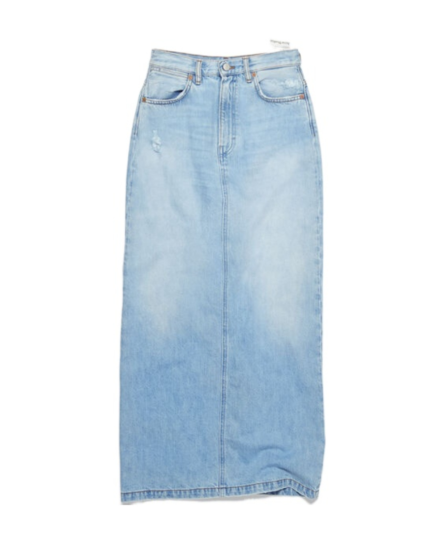 ACNE STUDIOS HIGH-WAISTED DENIM MAXI SKIRT 