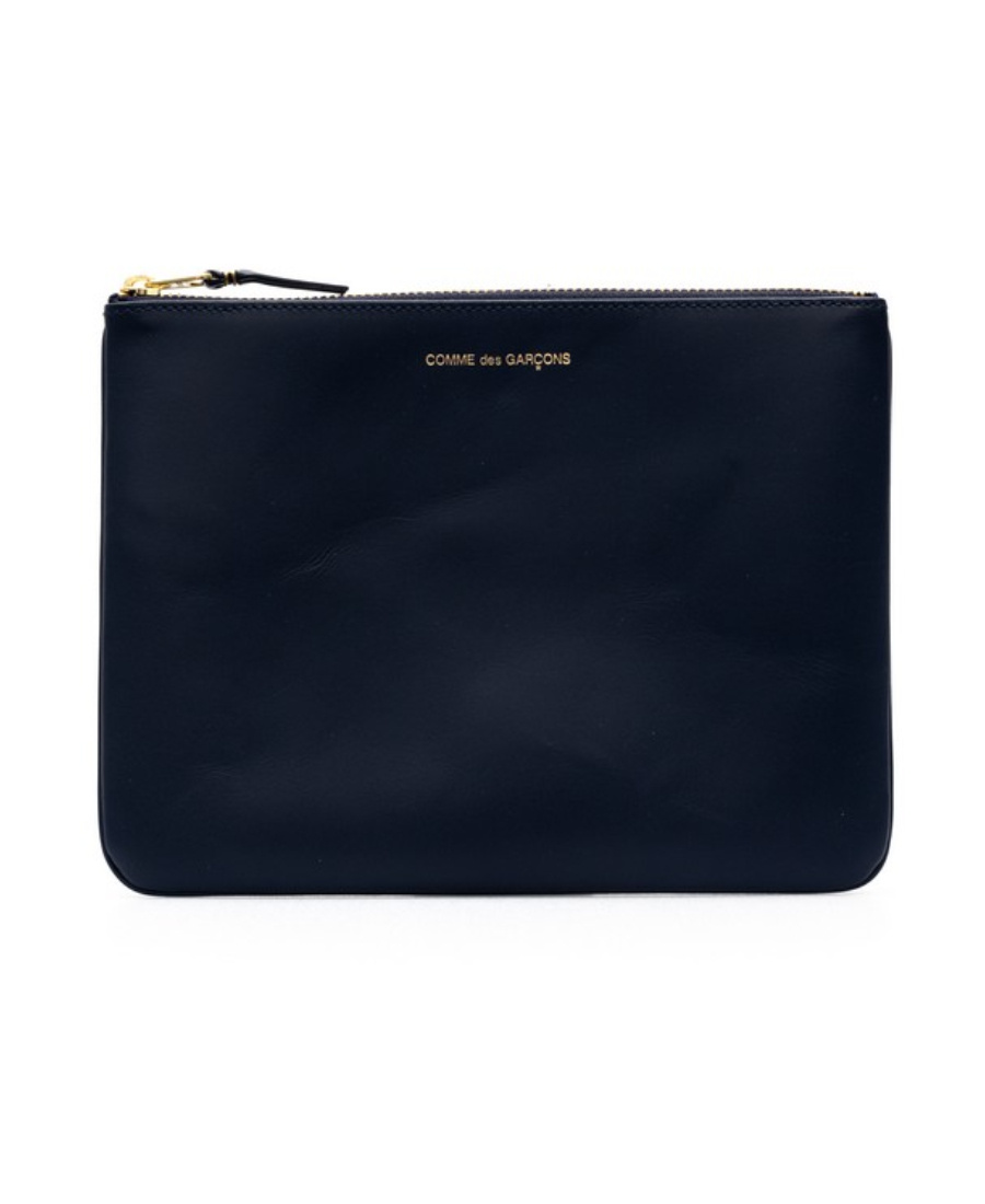 COMME DES GARÇONS PLAY NAVY BLUE ZIPPER WALLET
