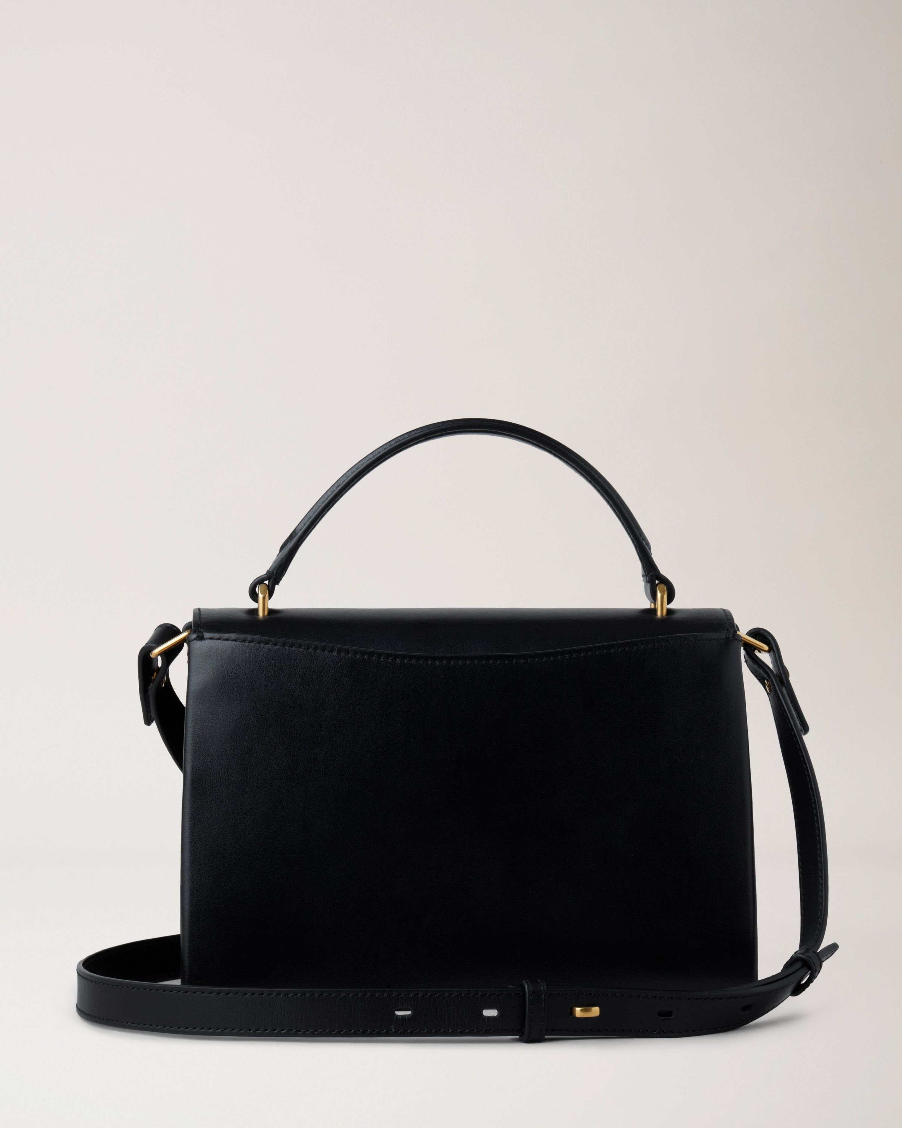 Mulberry Leather Lana Top-handle Bag In Black