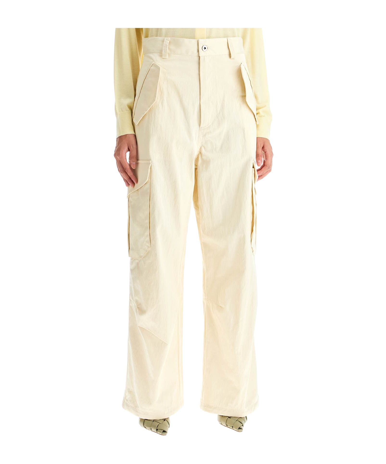 Bottega Veneta Belt-loop Casual Pants In White