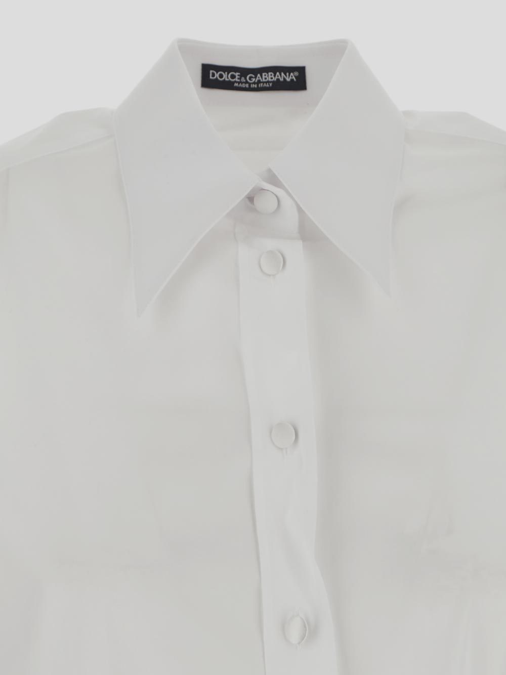 Dolce & Gabbana Pointed-collar Drop-shoulder Shirt In White