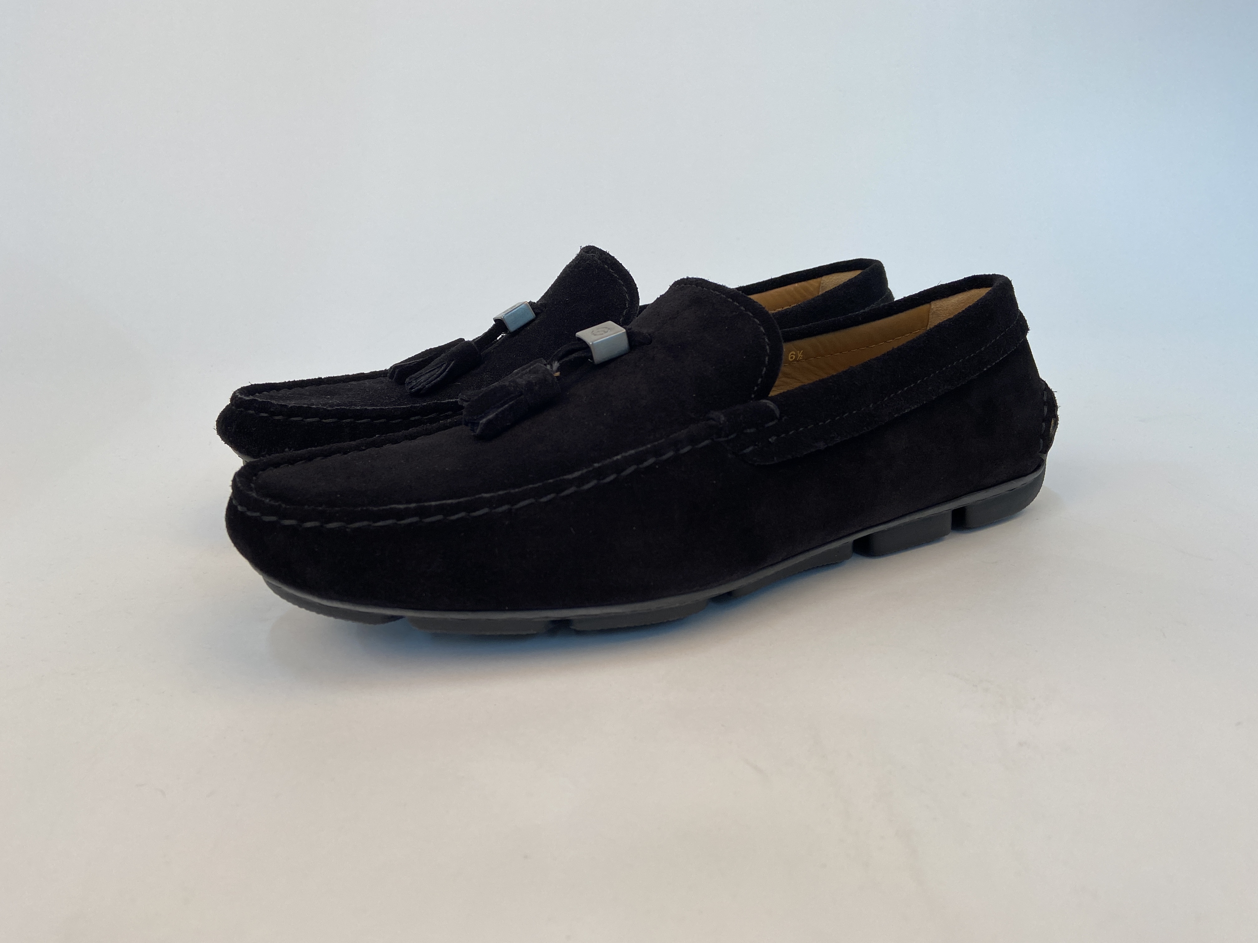 Giorgio Armani Logo Leisure Business Shoes In Black