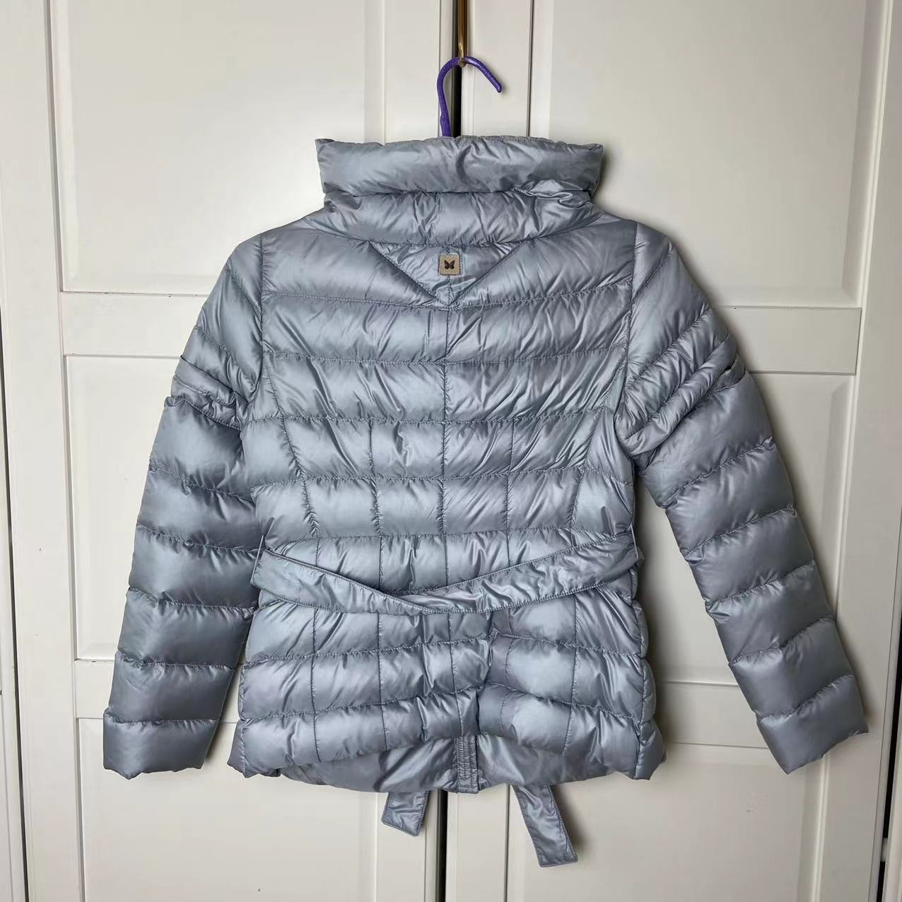 Weekend Max Mara Long-sleeved Down Jacket In Gray