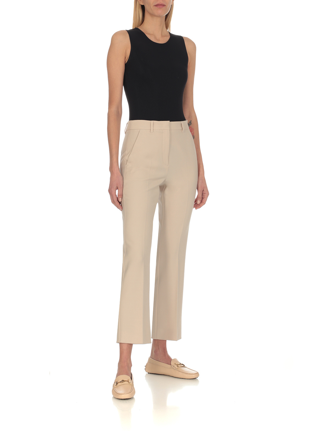 Shop Tod's Gommini T-ring Loafers In Nude