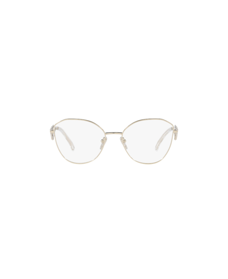 Prada Logo Plaque Cat-eye Frame Glasses In White
