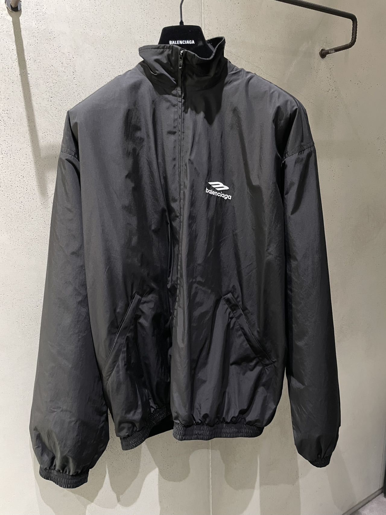 Balenciaga Logo Pattern Casual Jacket In Black