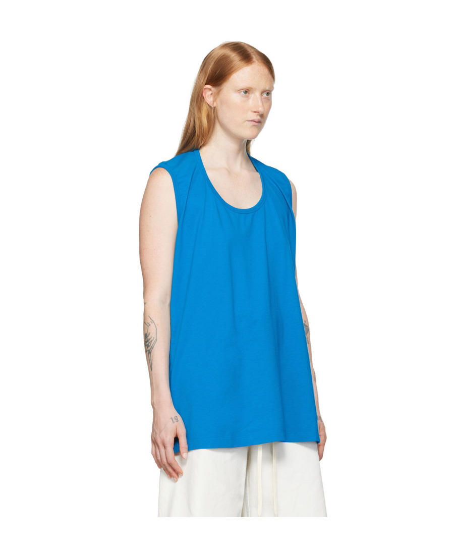 Mm6 Maison Margiela Hollow Vest In Blue