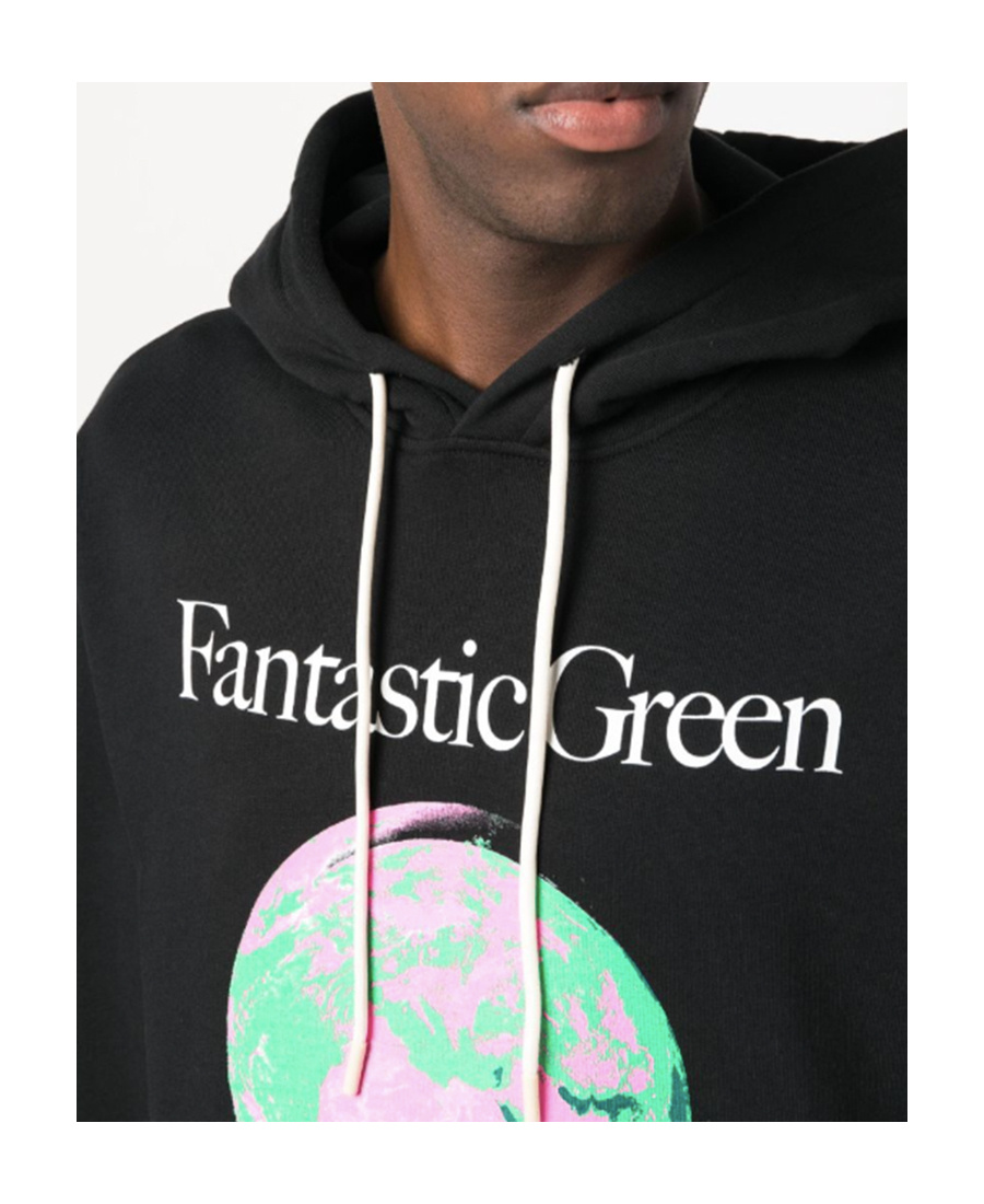 Msgm Graphic-print Organic Cotton Hoodie