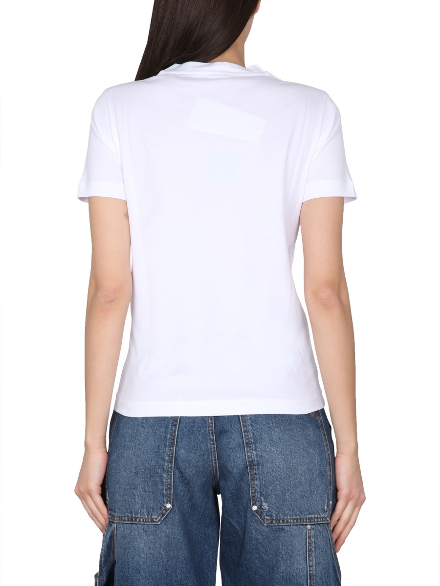 Stella Mccartney Logo Crew Neck Graphic Print Short Sleeves In White