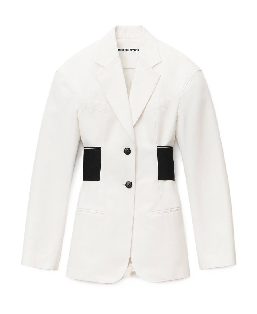 Alexander Wang Velour Logo-waist Track Trousers In White
