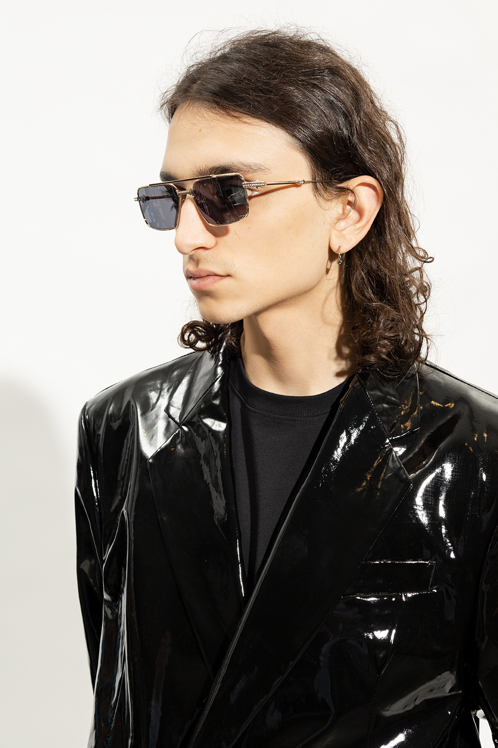 Valentino Eyewear Rectangular Frame Sunglasses In Gray