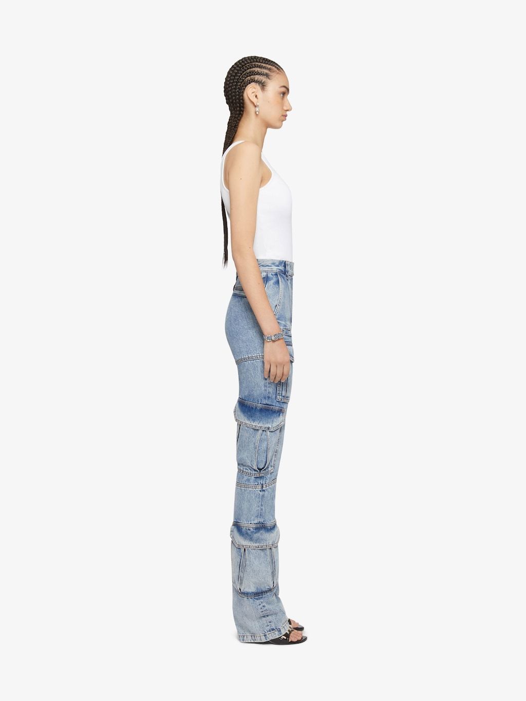 Givenchy Blue Bellows Pocket Jeans In 452-light Blue