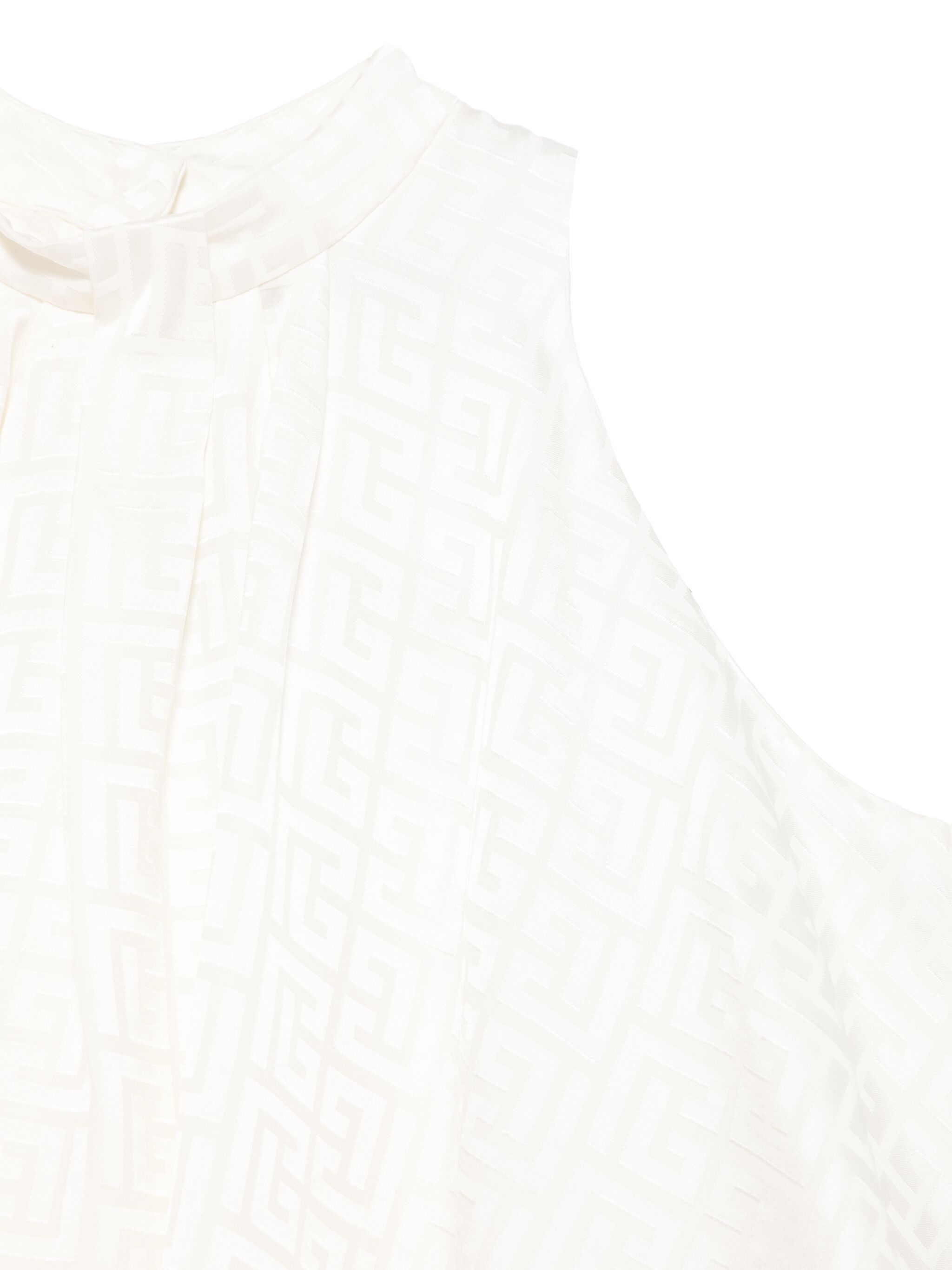 Balmain Patterned-jacquard Blouse In White