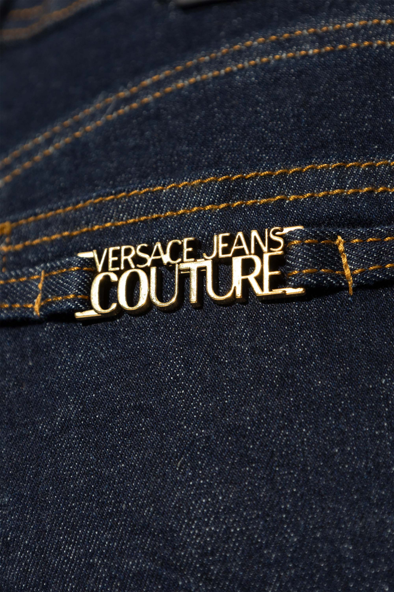 Versace Jeans Logo-plaque Skinny Jeans In Black